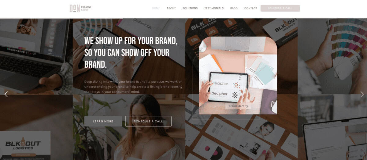 Don Creative Group website screen testimonial