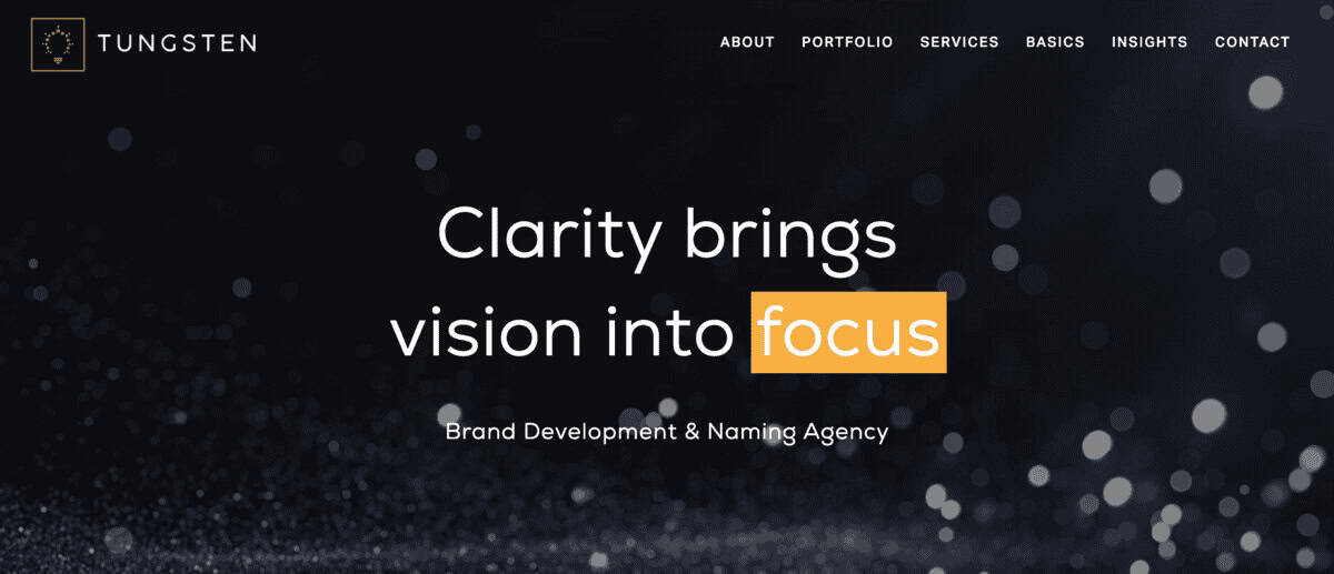 Tungsten Branding website screen testimonial