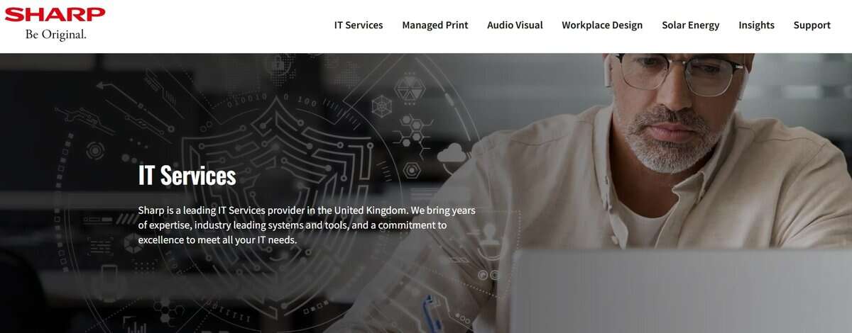 sharp Webpage testimonial