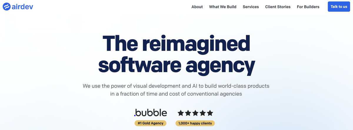 AirDev Webpage testimonial