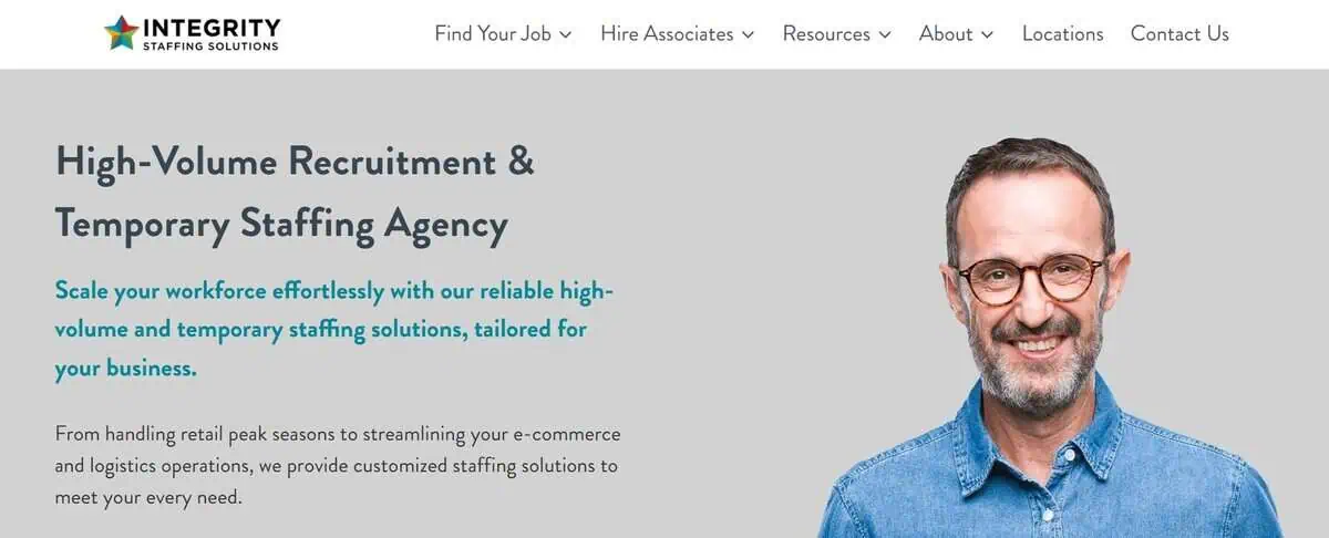 Integrity Staffing Solutions website