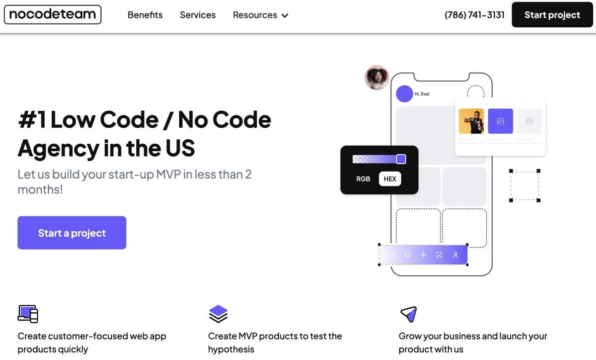 NoCodeTeam Webpage testimonial