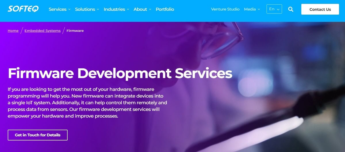 Softeq Webpage testimonial