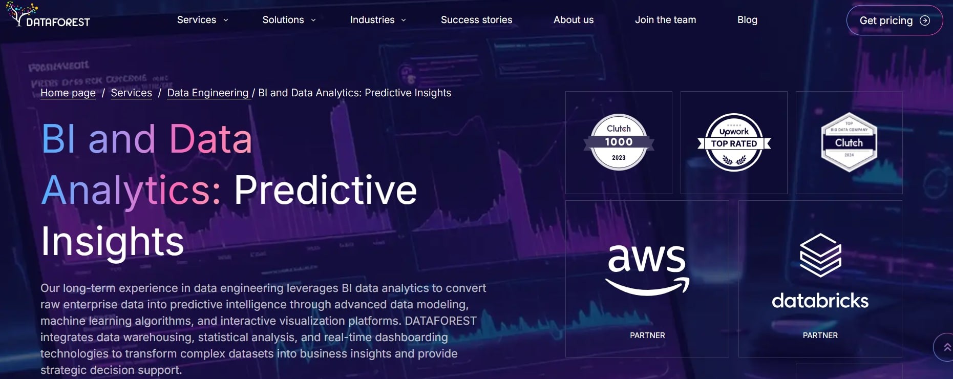 dataforest Webpage testimonial