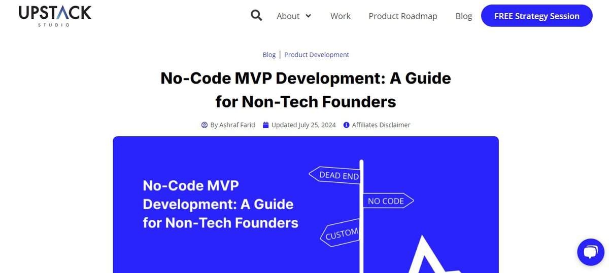 upstack Webpage testimonial