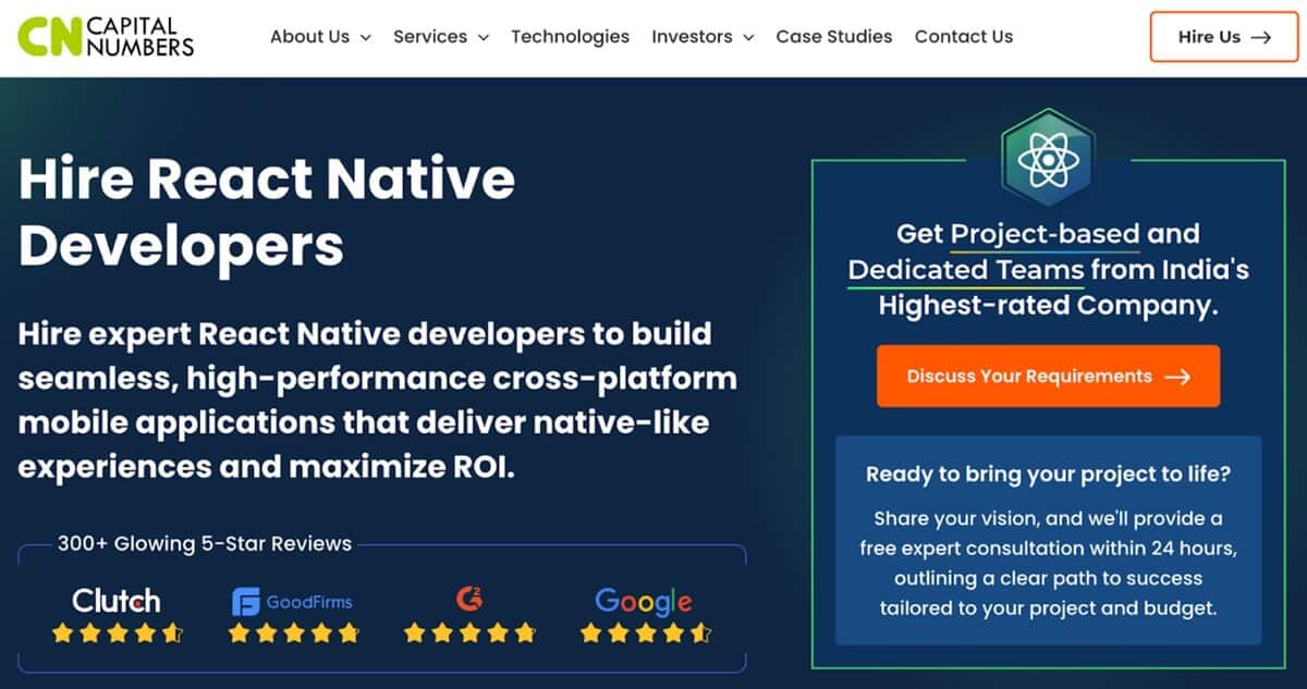 Capital Numbers Website testimonial