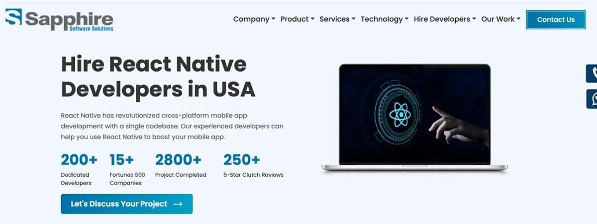 Sapphire Software Website testimonial