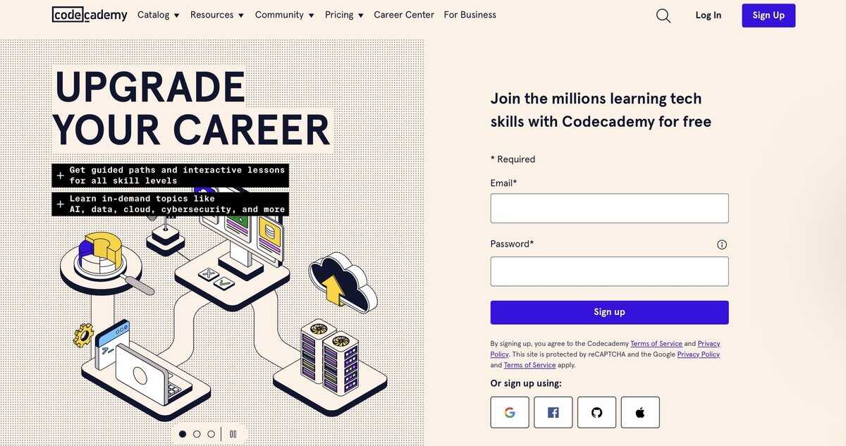 codecademy Webpage testimonial