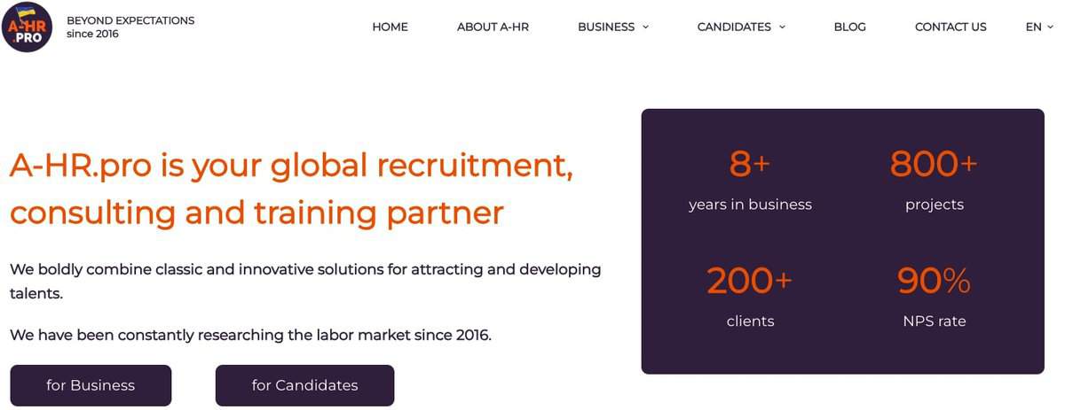 Adria Solutions Webpage testimonial