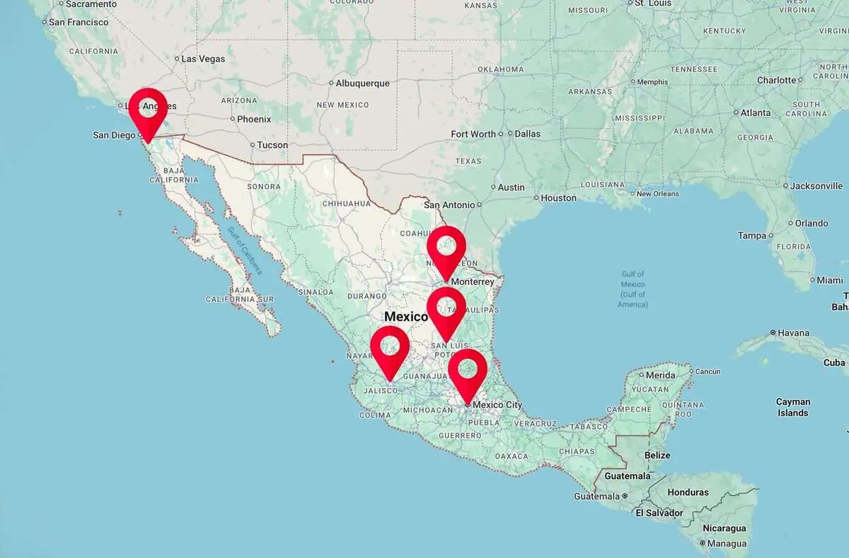 Map of Mexico