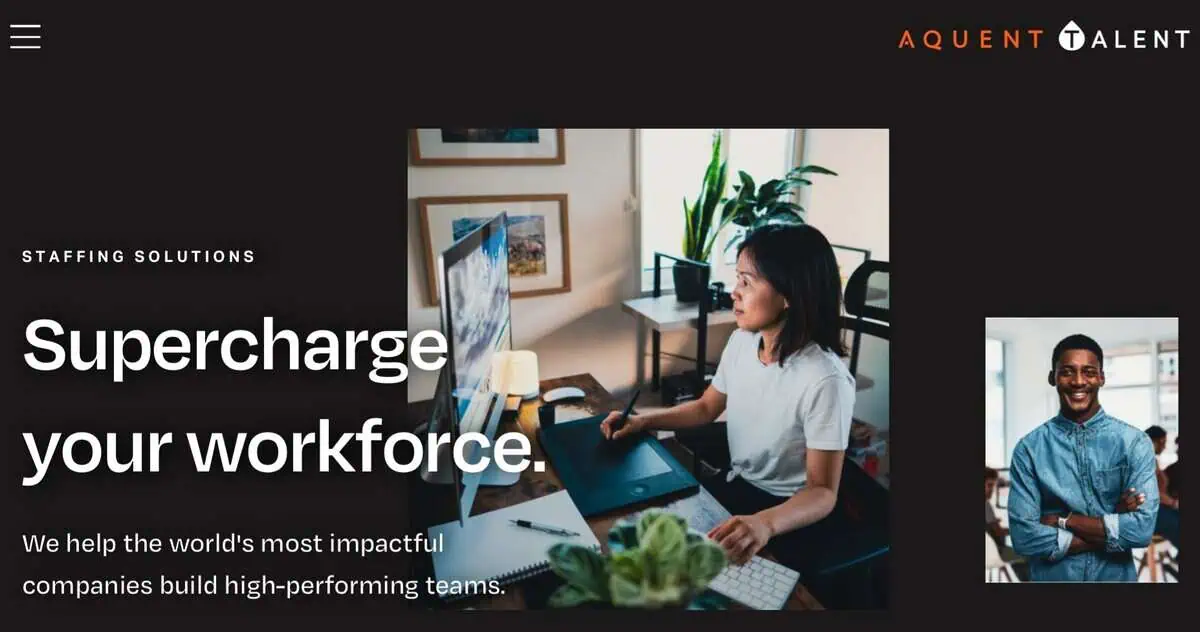 Aquent website screen