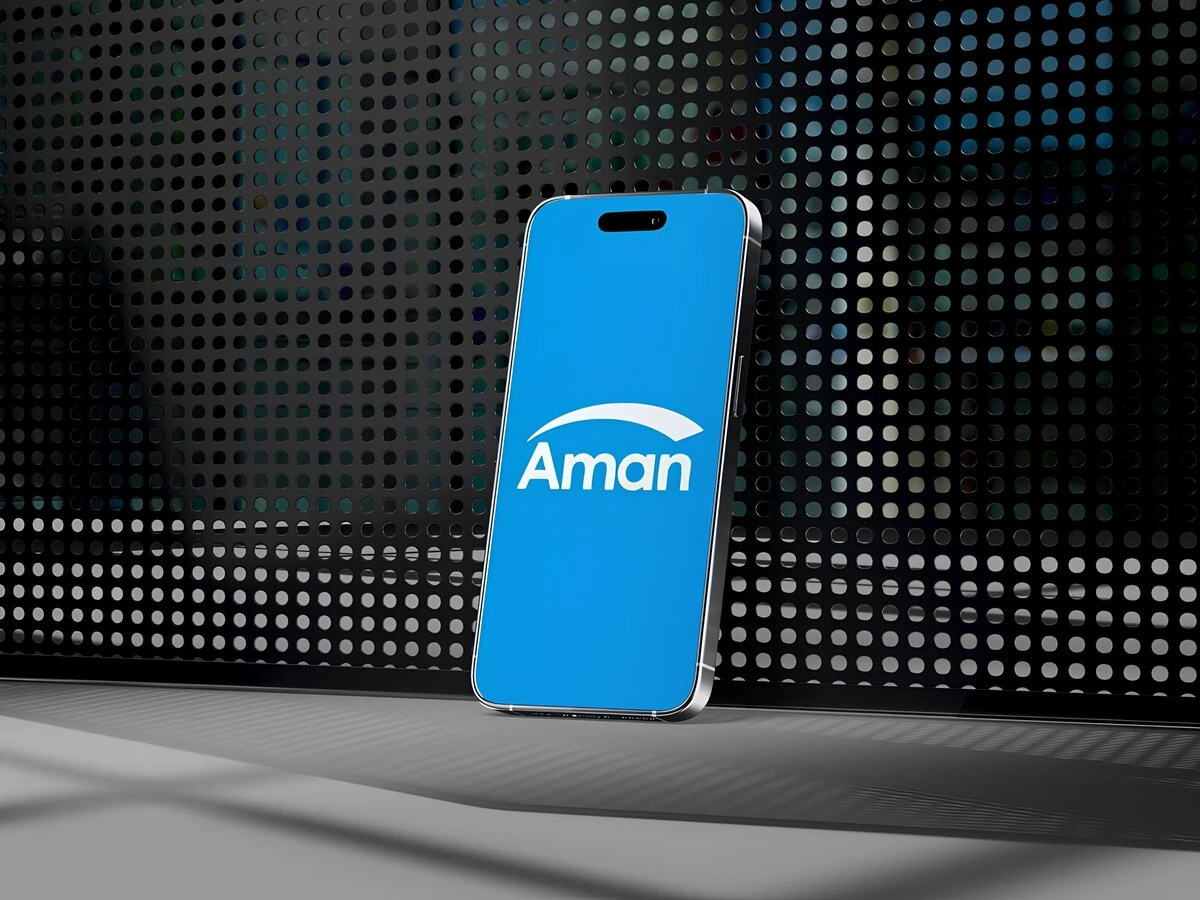 Aman logo with tagline We Answer Business Challenges.