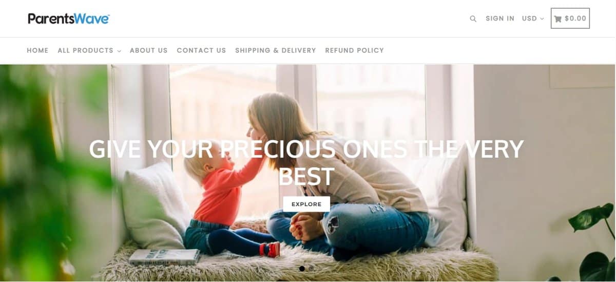 ParentsWave home screen testimonial