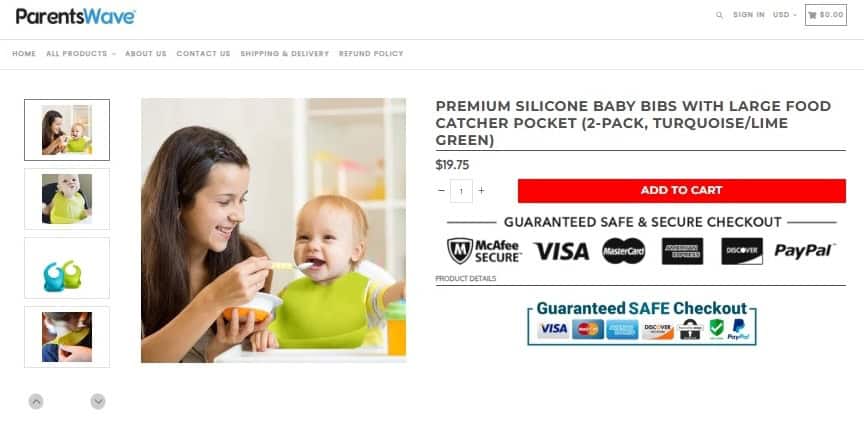 ParentsWave Purchase screen testimonial