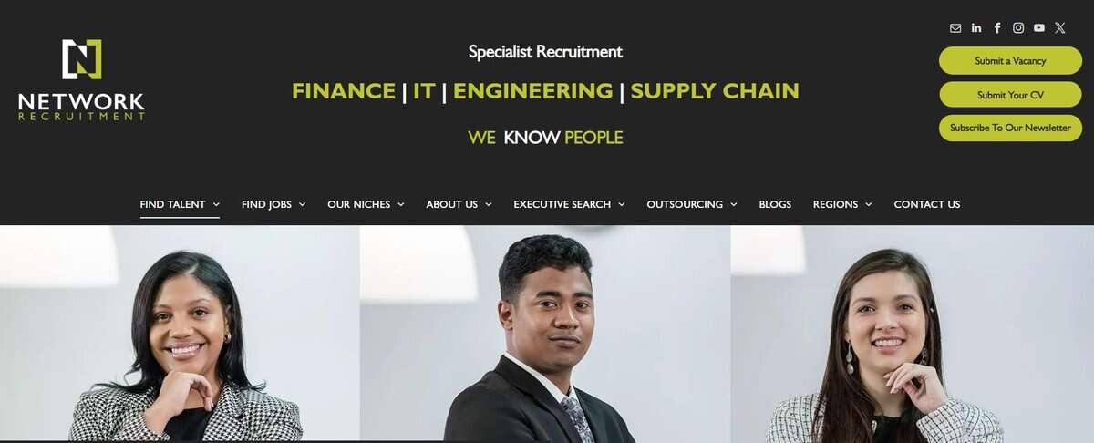 Network recruitment website testimonial