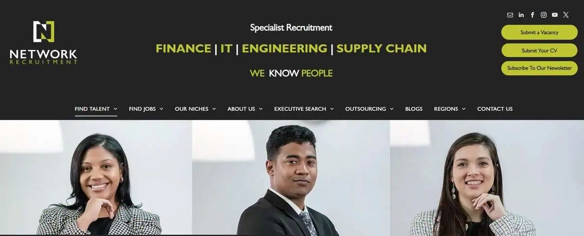 Network recruitment website