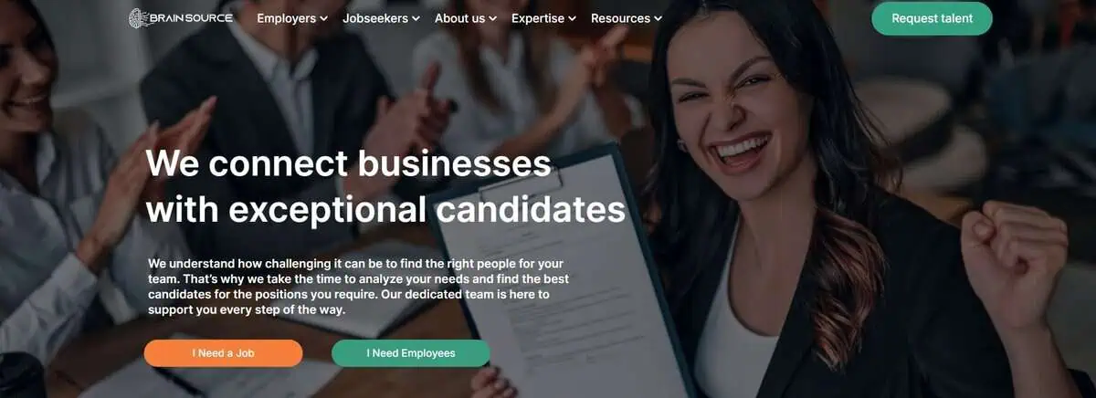 Brain Source Recruitment website