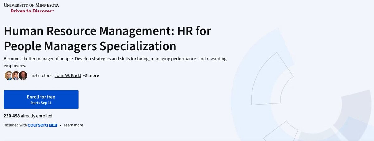 University of Minnesota HR course testimonial