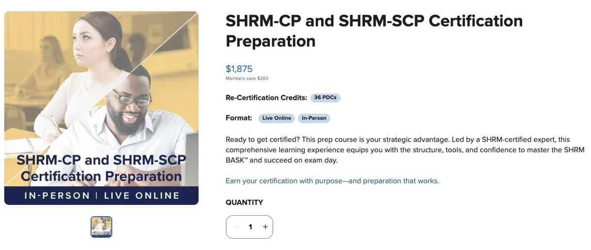 SHRM – Certification testimonial