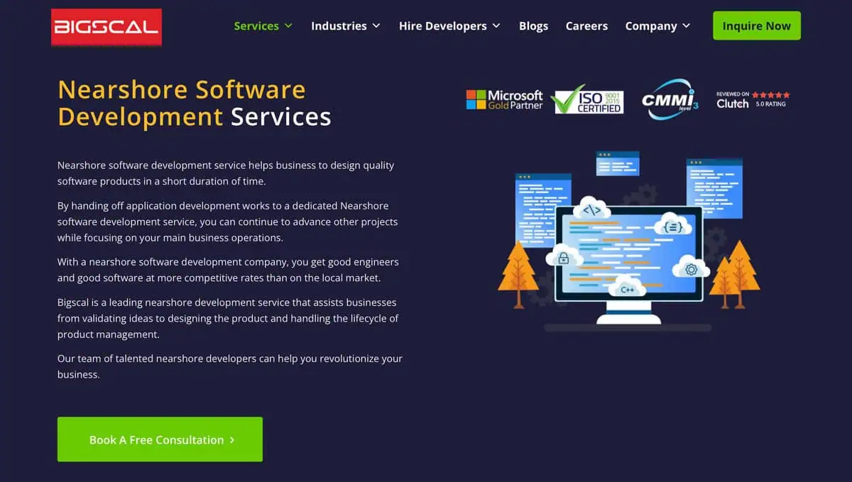 BIGSCAL website screen