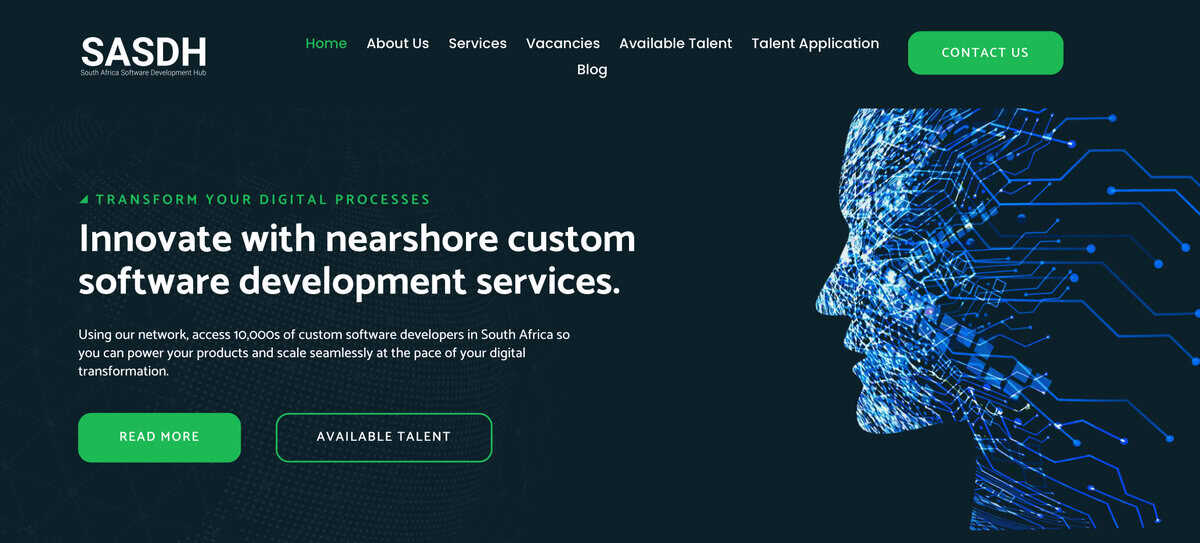 SASDH website screen testimonial