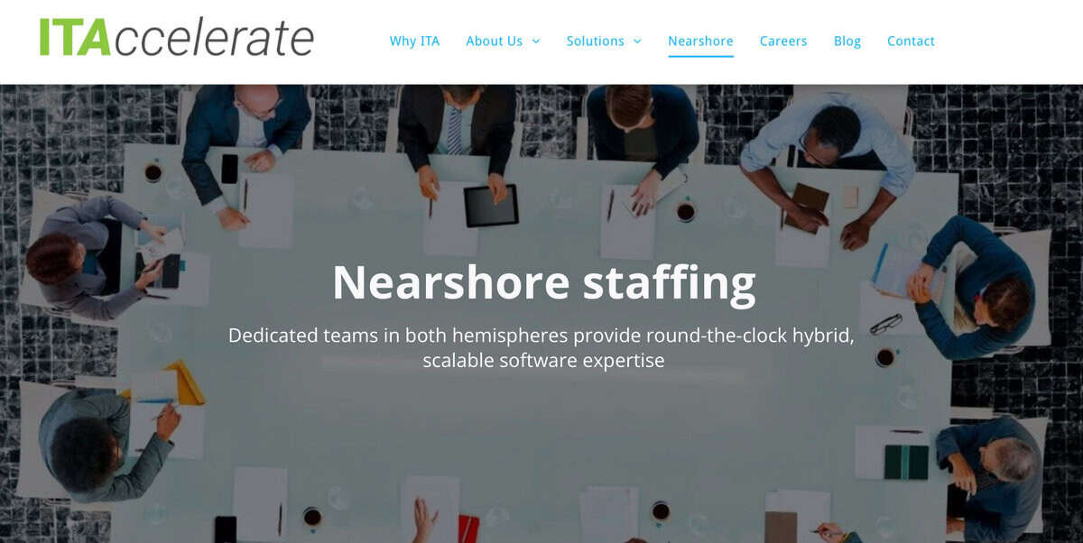 ITAccelerate website screen testimonial