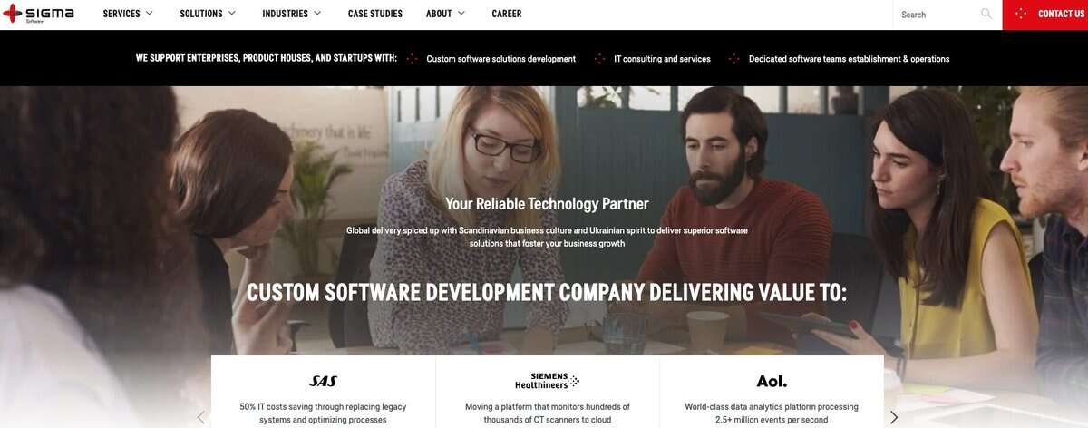 Sigma software image testimonial