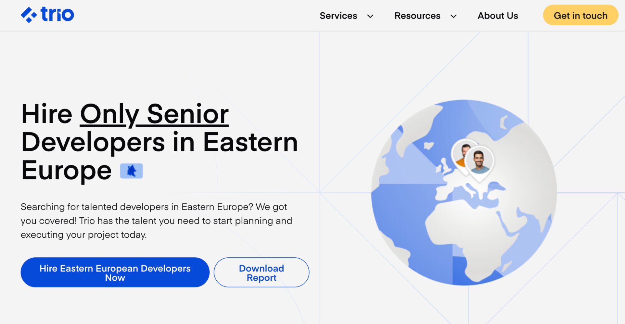 Trio.dev website testimonial