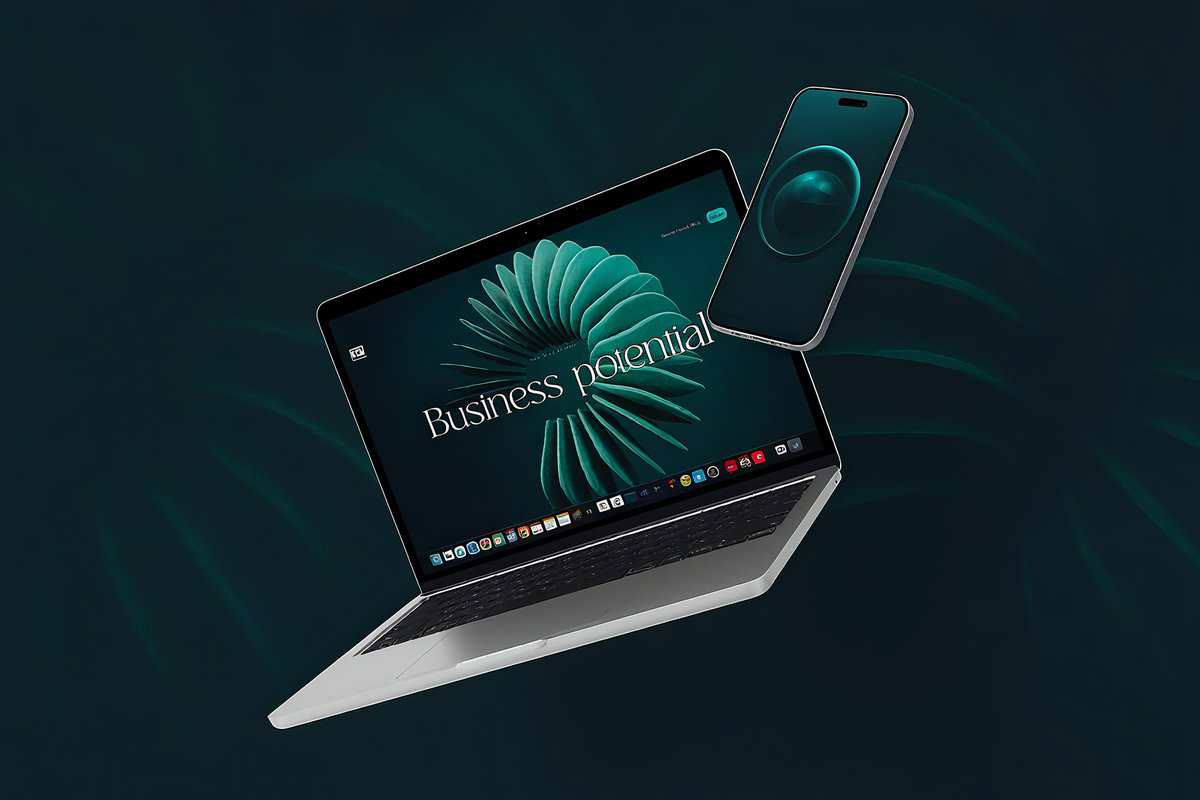 business potential screen on mobile and laptop testimonial