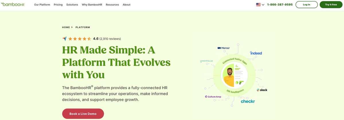 BambooHR website screen testimonial