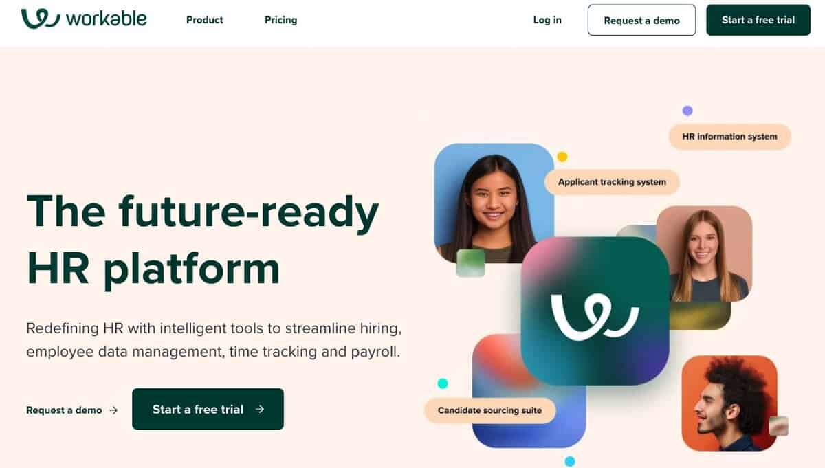Workable website screen testimonial