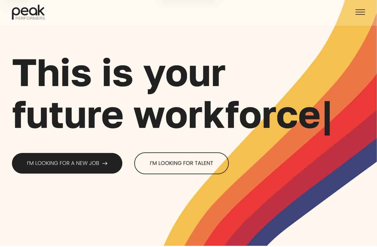 Peak Performers website screen. testimonial