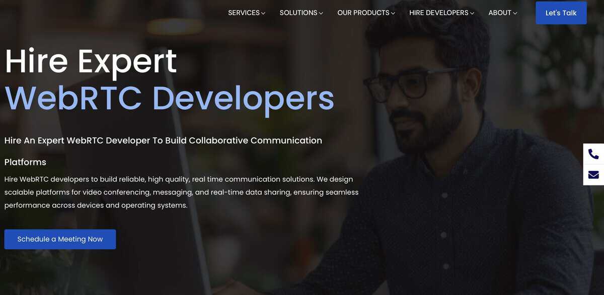 Interix website screen testimonial