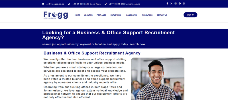 FROGG Recruitment Website