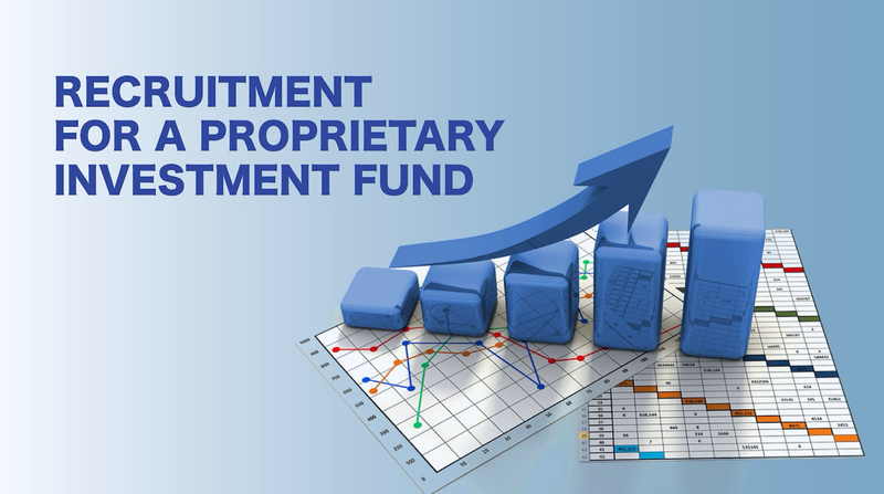 Recruitment of traders and portfolio managers for a proprietary investment fund