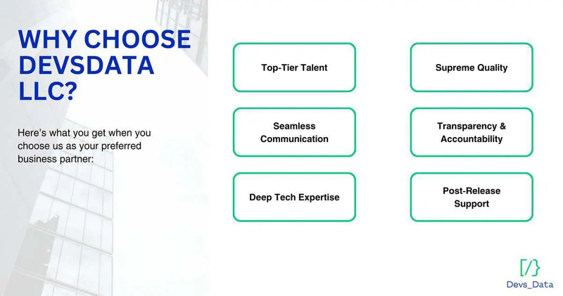 Why choose DevsData LLC