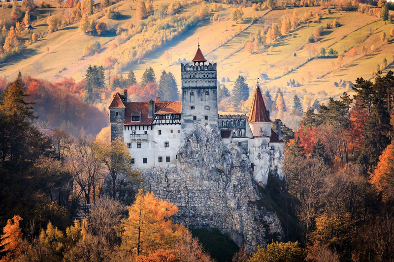 Bran Castle in Romania, known as “Dracula’s Castle,”