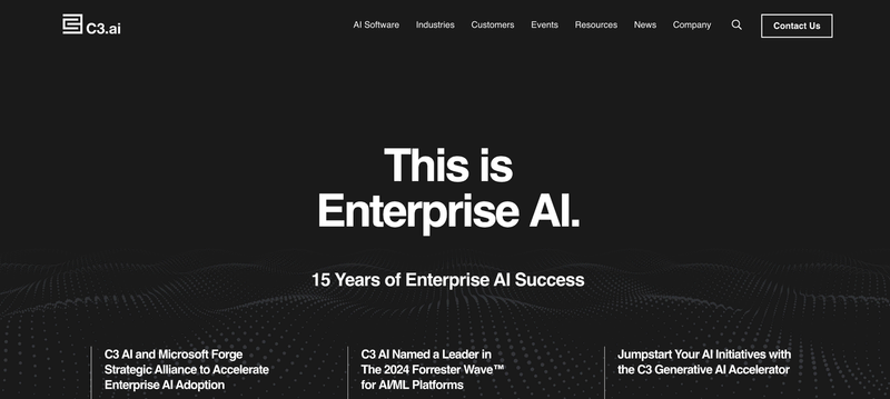 C3 AI website screenshot