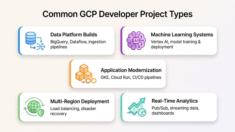 common GCP developer project types