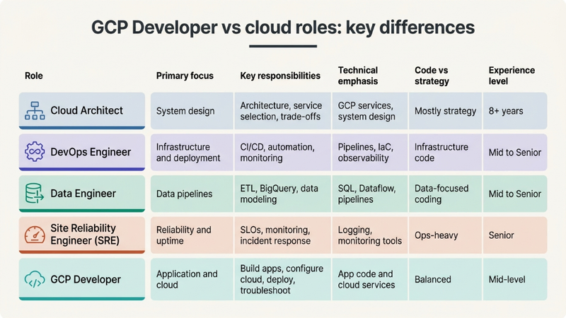 GCP developer vs clour roles