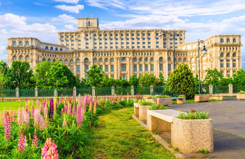 The Palace of the Parliament in Bucharest, Romania.