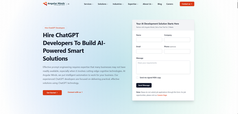 Angular Minds Website