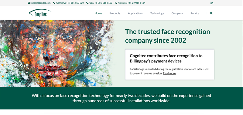 Cognitec Systems Webpage