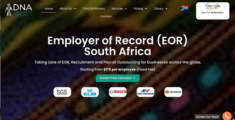 DNA EoR website screen
