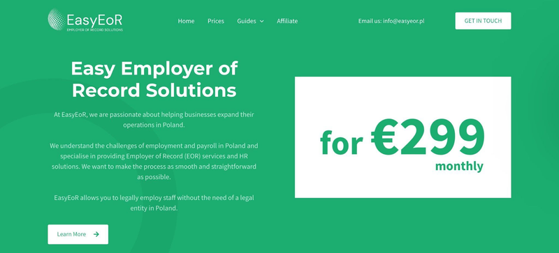 EasyEoR website screen