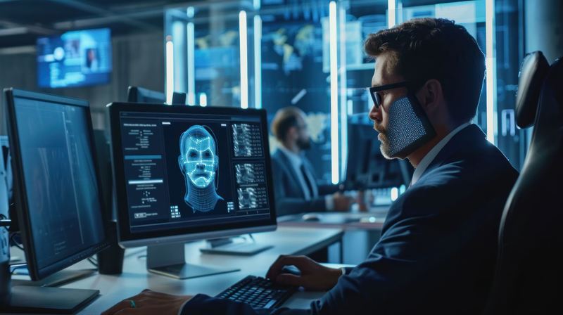 Face Recognition Software Developer at work