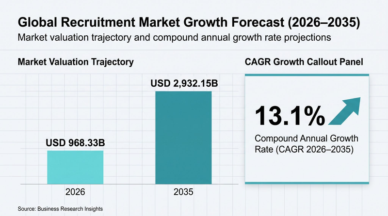 Graphic: Global Recruitment Market Growth Forecast (2026–2035),