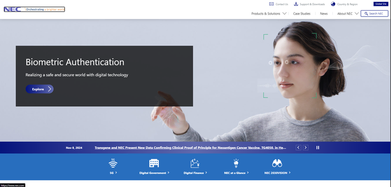 NEC Corporation Websote