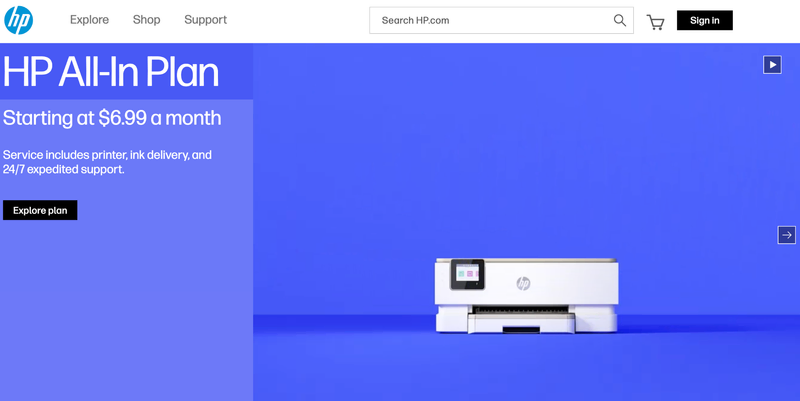 HP Inc Website