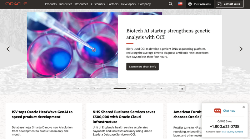 Oracle Website